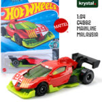 Hot Wheels Punk Rod 1:64 Scale Die-Cast Car Hot Wheels Punk Rod red die-cast toy car, 1:64 scale Mattel Mainline Malaysia collectible with number 99 decals
