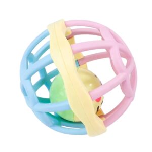 Colorful BPA-free baby rattle ball for newborn sensory development and teething relief