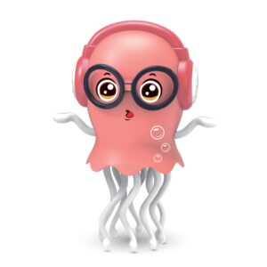 Electric Induction Jellyfish Toy for Kids - Red Rose Small