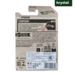 Hot Wheels Stockar X-Raycers Packaging Hot Wheels Stockar X-Raycers transparent die-cast toy car back packaging with product specs and safety info.