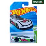 Hot Wheels Supercharged white and green EV dragster 1:64 scale die-cast toy car