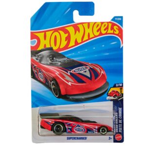 Red Hot Wheels Supercharged NHRA 75th Anniversary drag racer 1:64 scale diecast car