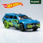 Hot Wheels Track Dwagon blue and green die-cast toy car with rugged off-road design and topographic graphics