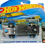 Blue Hot Wheels Volvo 240 Drift Wagon die-cast car HW Mods 2/5 1:64 scale with racing decals