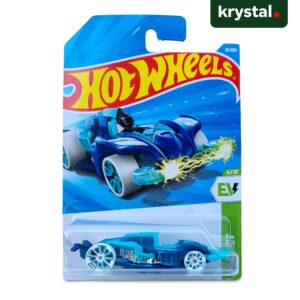 Hot Wheels Wattzup blue die-cast toy car in original packaging, EV series collectible for kids and collectors