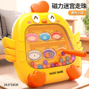 Magnetic Drawing Board Maze Toy – Counting & Color Matching, Crab & Chick Color Variants - Yellow Chick