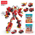 6-in-1 Fire Rescue Robot Building Block Set – 472 PCS, Age 6+, STEM Toy for Kids