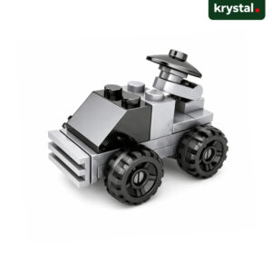SX Military Destroyer 52068 building block radar truck toy, silver and black LEGO-compatible military vehicle
