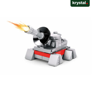 SX Military Destroyer building blocks tank from 10-in-1 set 52068 firing projectile LEGO-compatible toy for kids-Defense-Cannon