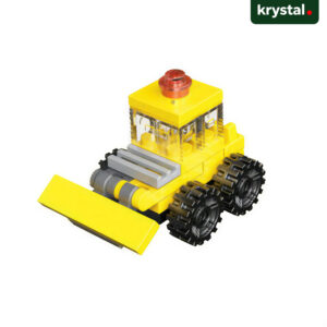 Xiaoyingbao City Engineering yellow bulldozer building blocks, LEGO-compatible construction toy for kids age 6+