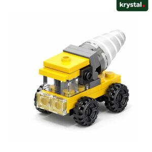 Lele Brother Urban Engineering 9116 cement mixer truck building blocks, LEGO compatible yellow toy construction vehicle