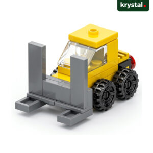 Yellow forklift building block toy from Lele Brother Urban Engineering 10-in-1 set