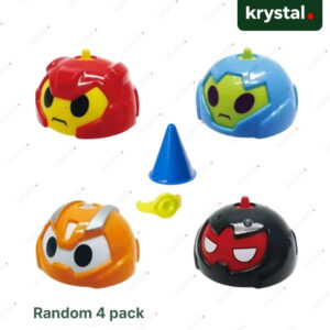 Robo Style Rotating Spinning Toy, Gyro Battle Bug for Kids - 4 Pack