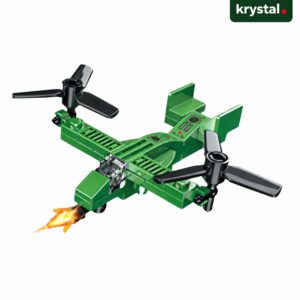 Lele Brother 52049 green military helicopter building blocks, Osprey-style aircraft toy, LEGO compatible