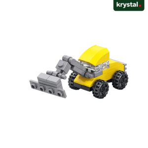 Yellow Lele Brother Urban Engineering bulldozer building block toy, LEGO-compatible construction vehicle