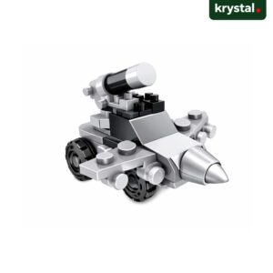 SX 52068 Military Destroyer Building Blocks silver missile vehicle LEGO compatible toy for kids-Missile-Launcher