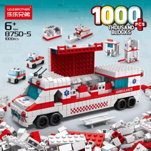 Lele Brother 6‑in‑1 Master Build Building Blocks - Ambulance