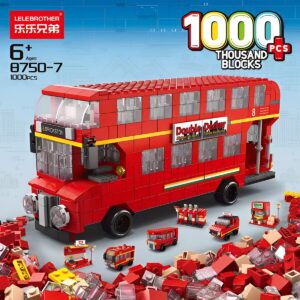 Lele Brother 6‑in‑1 Master Build Building Blocks - Double-decker Bus