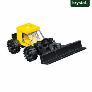 Xiaoyingbao City Engineering yellow bulldozer building block toy, LEGO-compatible DIY construction vehicle for kids