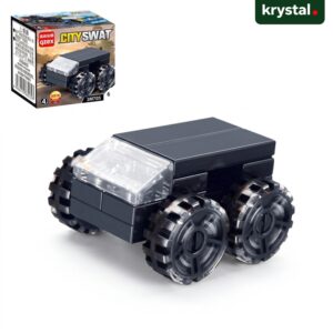 Lele Brother City SWAT 3M705 building block mini police vehicle, LEGO-compatible toy for kids age 6+