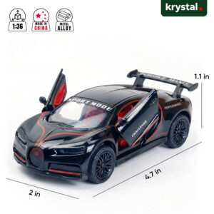 Bugatti Chiron Diecast Model Car 1:36 Alloy - Black