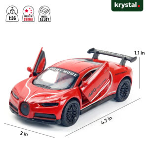 Bugatti Chiron Diecast Model Car 1:36 Alloy - Sport 420 Red