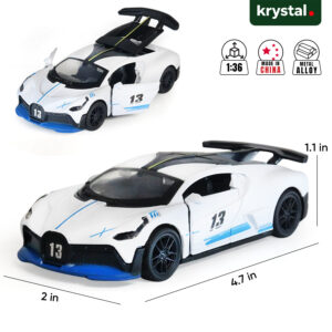 Bugatti Chiron Diecast Model Car 1:36 Alloy - White