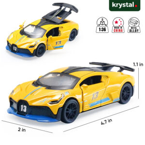 Bugatti Chiron Diecast Model Car 1:36 Alloy - Yellow