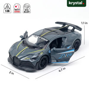 Bugatti Divo Diecast Model Car 1:36 Alloy - Charcoal