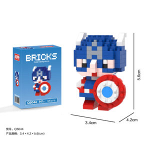 DMXC Hero Bricks Captain America micro building block set Q5044 pixel art chibi collectible figure