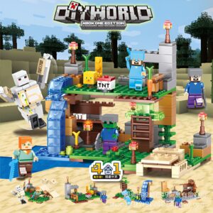 My World Pixel‑Art Adventure Building Blocks - Cat Leopard Jungle