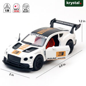 Bentley Continental GT3 Diecast Model Car 1:36 - Continental GT3 Orange