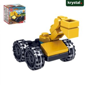 Lele Brother Fire Rescue yellow construction excavator building blocks, SM759 Lego compatible DIY toy for kids