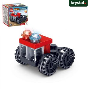 Lele Brother Fire Rescue building blocks 3M703 red fire truck toy, LEGO-compatible for kids age 6+