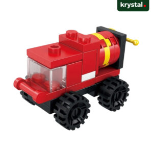 Lele Brother 52059 Fiery Fire red rescue truck building blocks, LEGO-compatible firefighting toy
