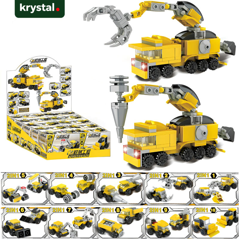 SX 52010 Mechanical Engineering 10-in-1 construction vehicle building block set, LEGO-compatible STEM toy for kids