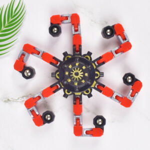 Transformable Chain Fidget Spinner Mechanical Gyro - Red
