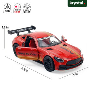 Red Mercedes-AMG GT R 1:36 scale diecast alloy safety car with functional opening doors
