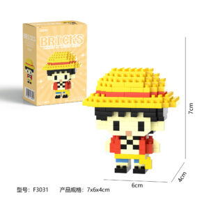 DMXC Hero Bricks F3031 anime character micro building block figure, 7cm tall DIY pixel art collectible figurine