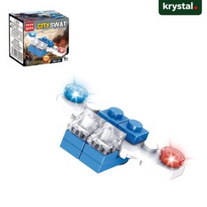 City SWAT mini police vehicle building blocks, LEGO-compatible modular 10-in-1 set toy for kids