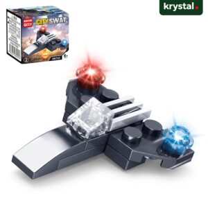 Lele Brother City SWAT 3M705 building blocks mini aircraft, LEGO-compatible 10-in-1 police toy
