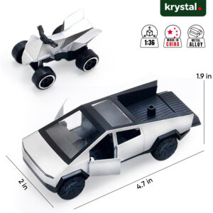 Tesla Pickup Truck Diecast Model Car 1:36 - Silver