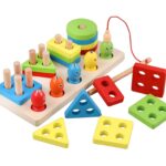 Wooden Geometric Column Stacker