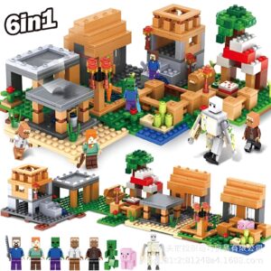 My World Pixel‑Art Adventure Building Blocks - World Village 6in1