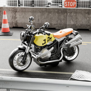 BMW Scrambler Style Motorcycle (1:12 Scale) - Yellow