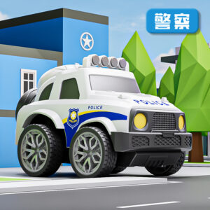 Pull‑Back 360° Rotating Stunt Car - Police