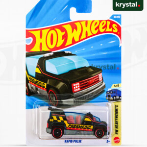 Hot Wheels Rapid Pulse black paramedic die-cast car, HW Heavyweights series in original packaging
