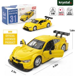 BMW M4 G82, M4 DTM & M4 GT3 Alloy Model Cars - M4 DTM Yellow 1:44