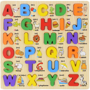 Qimeng Wooden Educational Puzzle Board Set - Capital Letters