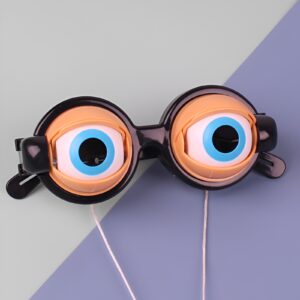 Crazy Eyes Blink Glasses – Funny Prank Toy - Cool Classic Black